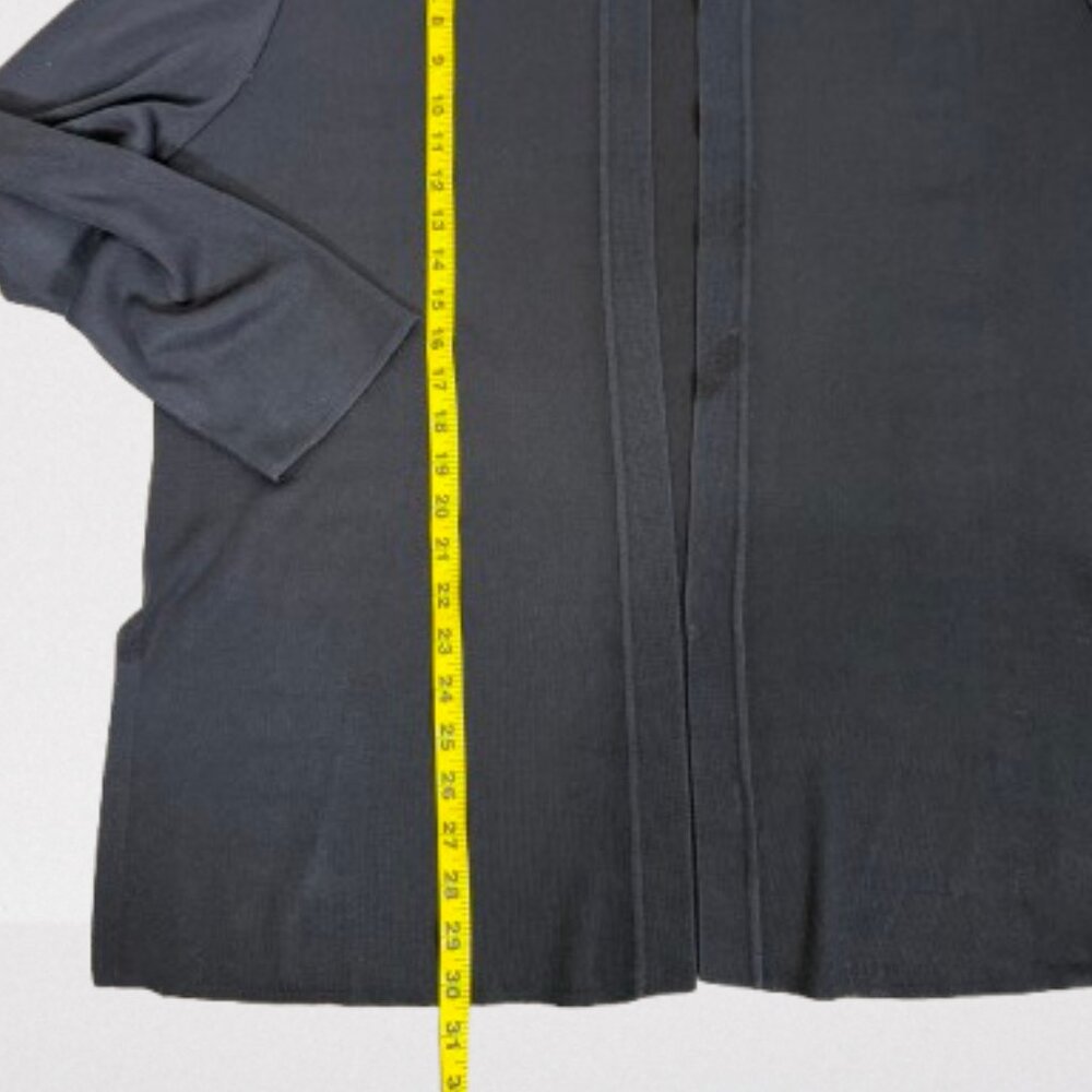 Exclusively Misook Black Open Front Cardigan Side… - image 7